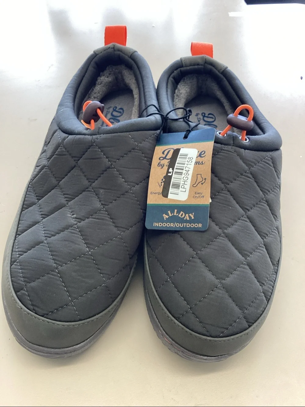 Dluxe by Dearfoams - Men's Corey All Day Slide Slippers - Charcoal Gray - new